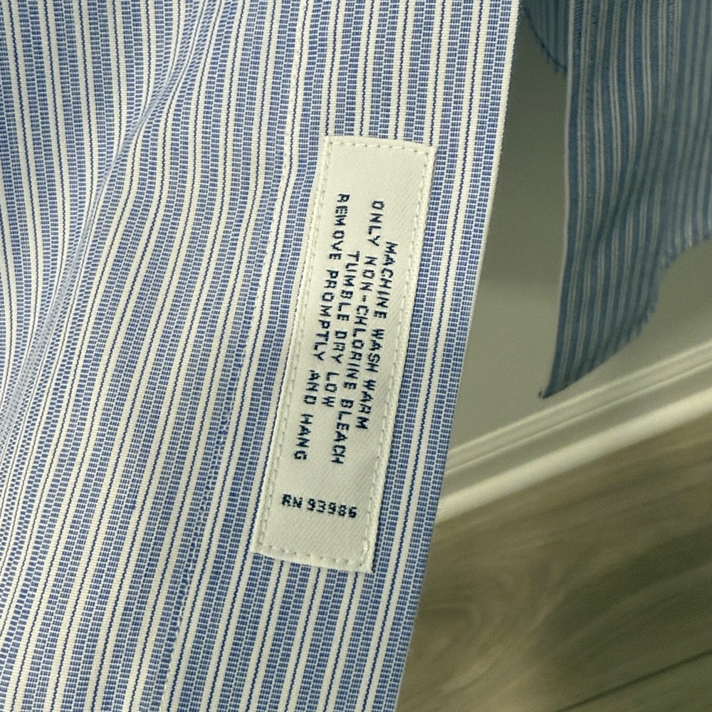 Brooks Brothers Inspired by the film Gatsby Blue Pinstripe Shirt - Picture 4 of 4